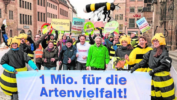 Concentración a favor de las abejas en Núremberg